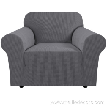 High Spandex Small Checks Knitted Jacquard Chair Cover